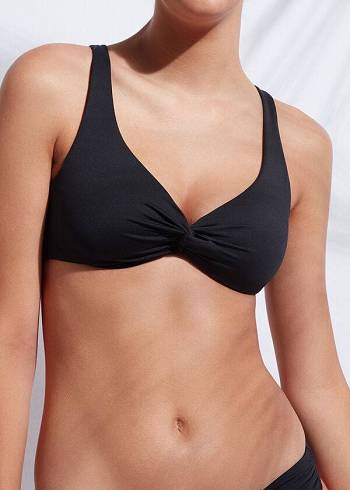 Black Calzedonia Balconette Indonesia rosa Women's Bikini Tops | USA1677HK