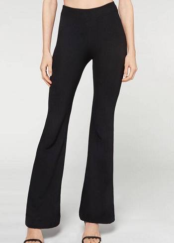 Black Calzedonia Flared Women's Leggings | USA2653RW