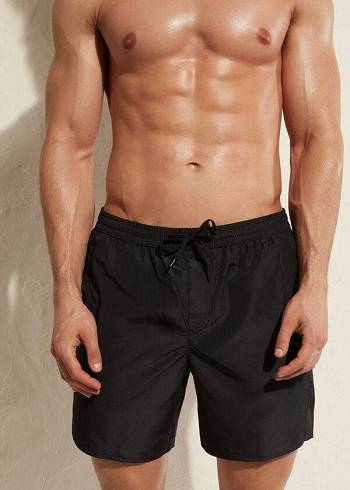 Black Calzedonia Formentera Eco Men's Swim Trunks | USA2926GL