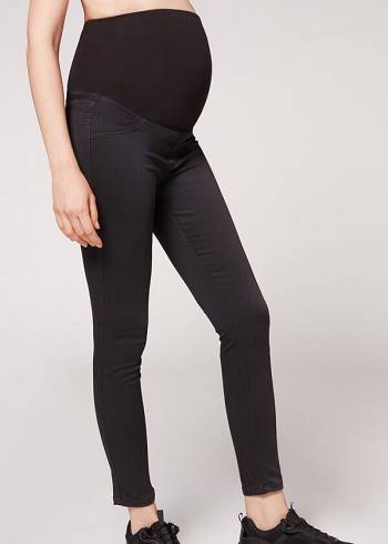 Black Calzedonia Maternity Jean Women's Jeans | USA2604IS