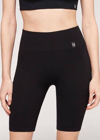 Black Calzedonia Seamless Athletic Bike Women's Leggings | USA2678TV