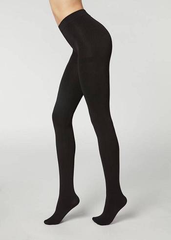 Black Calzedonia Thermal Super Women's Opaque Tights | USA1070UT