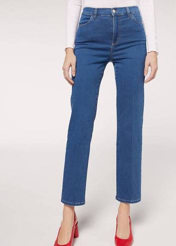 Blue Calzedonia Eco Comfort Women's Jeans | USA2569JJ