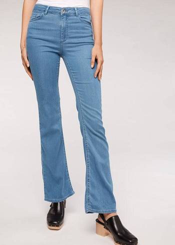 Blue Calzedonia Eco Light Flared Denim Women's Jeans | USA2576PQ