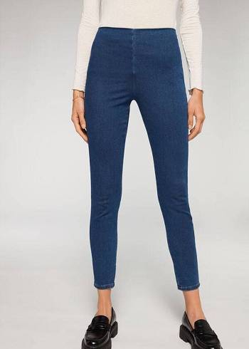 Blue Calzedonia High Waist Skinny Denim Women's Leggings | USA2658NB