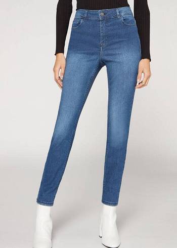 Blue Calzedonia Super Flex Denim High Waist Superskinny Women's Jeans | USA2615VD