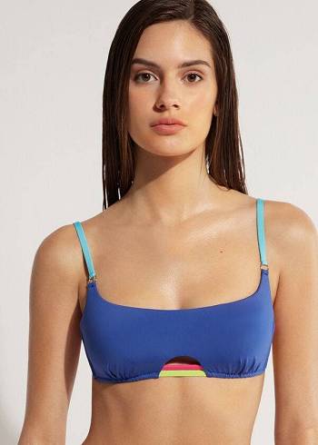 Blue Calzedonia Tank Tokyo Eco Women's Bikini Tops | USA2004TV