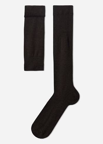 Brown Calzedonia with Cashmere Men's Long Socks | USA2784GL