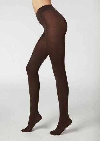 Coffee Calzedonia 50 Denier Total Comfort Soft Touch Sexy Women's Opaque Tights | USA1034VD