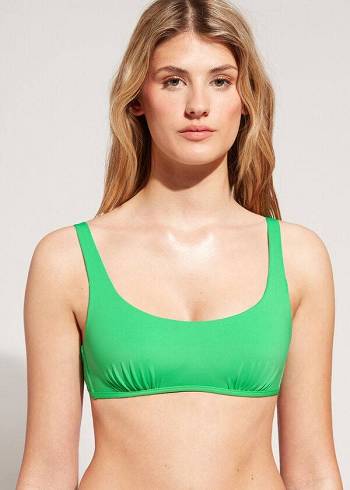 Green Calzedonia Tank Style Indonesia Eco rosa Women's Bikini Tops | USA1995CE