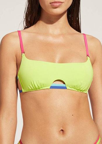 Green Calzedonia Tank Tokyo Eco Women's Bikini Tops | USA2001WY