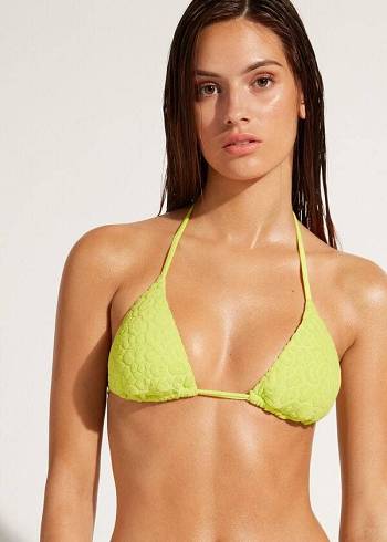 Green Calzedonia Triangle String Bangkok Women's Bikini Tops | USA2026QZ