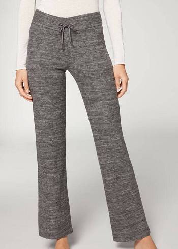 Grey Calzedonia Cashmere Straight Women's Leggings | USA2626DN