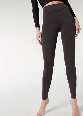 Grey Calzedonia Cotton Women's Leggings | USA2637WY