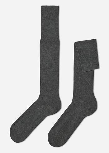 Grey Calzedonia with Cashmere Men's Long Socks | USA2785FM