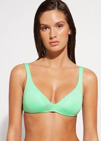 Mint Calzedonia Padded Triangle Indonesia Eco rosa Women's Bikini Tops | USA1922QZ