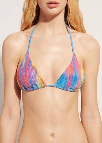 Multicolor Calzedonia Triangle String Maiorca Women's Bikini Tops | USA2052QZ