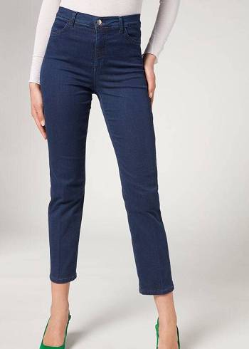 Navy Calzedonia Eco Comfort Women's Jeans | USA2568KI