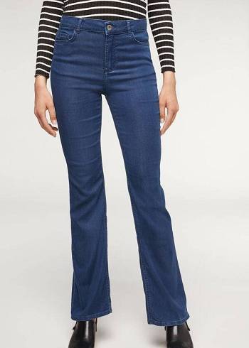 Navy Calzedonia Eco Light Flared Denim Women's Jeans | USA2577OR