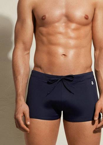 Navy Calzedonia Panama Men's Swim Trunks | USA2922QZ