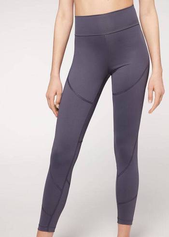 Navy Calzedonia Performance Athletic Women's Leggings | USA2670DN