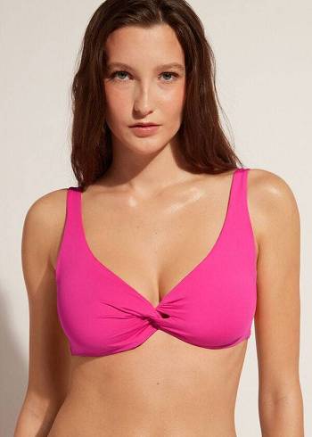 Pink Calzedonia Balconette Indonesia Eco cobey Women's Bikini Tops | USA1673SO