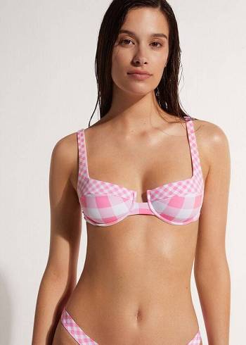 Pink Calzedonia Balconette Lione Women's Bikini Tops | USA1678JJ