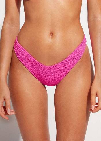 Pink Calzedonia High Cut V-shaped Brazilian Miami Women's Bikini Bottoms | USA1399BC