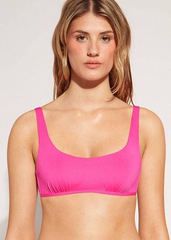 Pink Calzedonia Tank Style Indonesia Eco rosa Women's Bikini Tops | USA1996VD