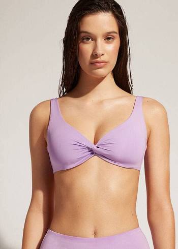 Purple Calzedonia Balconette Indonesia Eco Women's Bikini Tops | USA1670OR