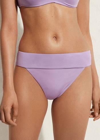 Purple Calzedonia High Waist Brazilian Indonesia Eco Women's Bikini Bottoms | USA1419KI