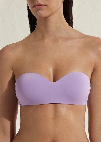 Purple Calzedonia Padded Bandeau Indonesia Eco Women's Bikini Tops | USA1796TV