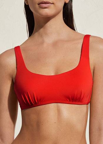 Red Calzedonia Tank Style Indonesia Eco Women's Bikini Tops | USA1988GL