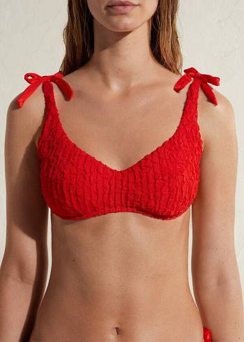 Red Calzedonia Tank-style Marrakech Women's Bikini Tops | USA2014GL