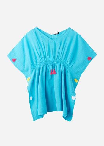 Turquoise Calzedonia Kaftan with Tassels Kids' Swimsuits | USA3085BC