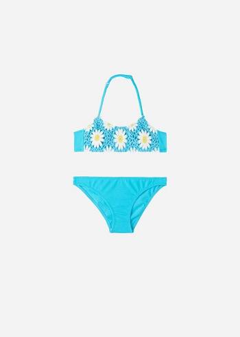 Turquoise Calzedonia Two-Piece Margherita Kids' Swimsuits | USA3072AP