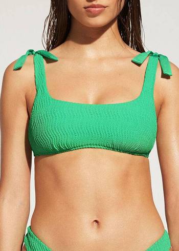 Turquoise Green Calzedonia Tank Mykonos Women's Bikini Tops | USA1984AP