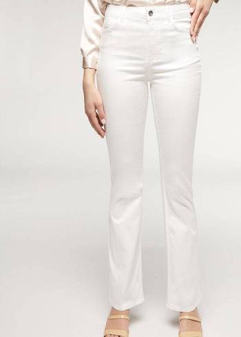 White Calzedonia Eco Light Flared Denim Women's Jeans | USA2574SO