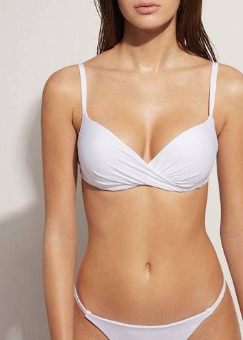 White Calzedonia Super Padded Push Up Indonesia Eco cobey Women's Bikini Tops | USA1977RW