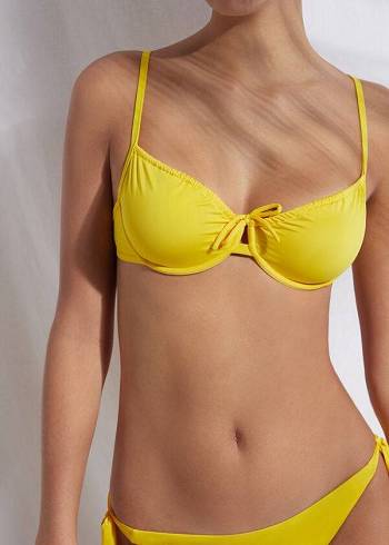 Yellow Calzedonia Balconette Indonesia Eco Women's Bikini Tops | USA1665RW