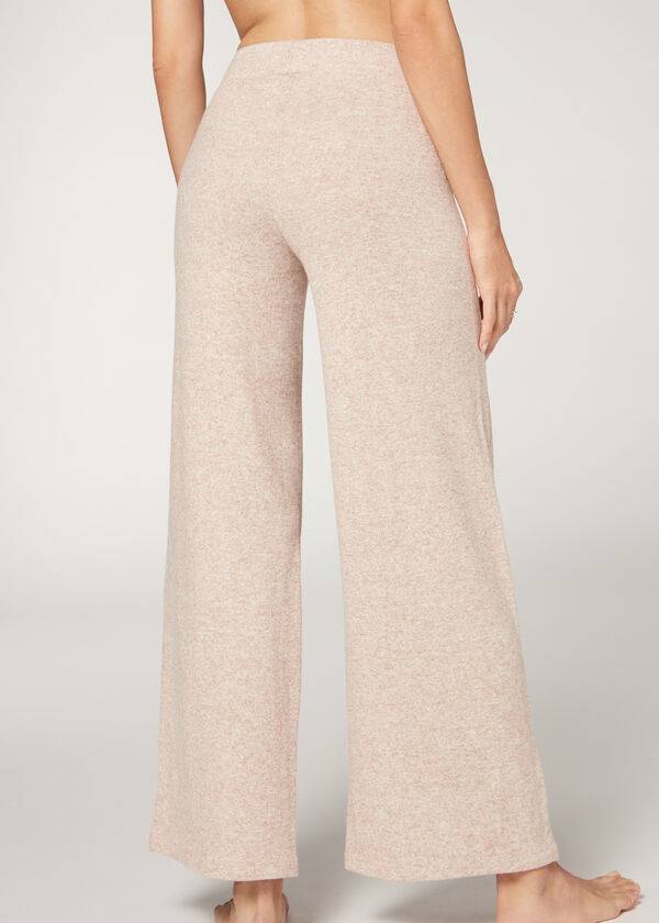 Beige Calzedonia Cashmere Palazzo Women's Leggings | USA2623HK