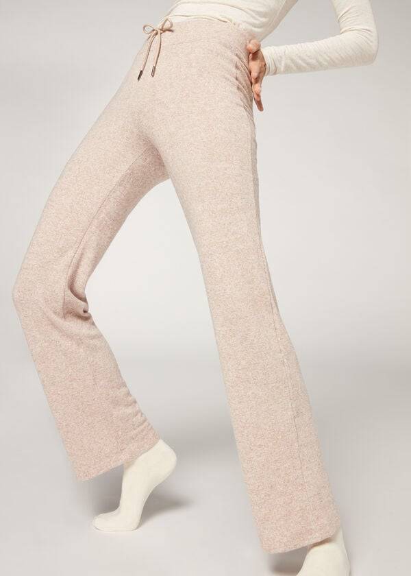 Beige Calzedonia Cashmere Straight Women's Leggings | USA2627SO