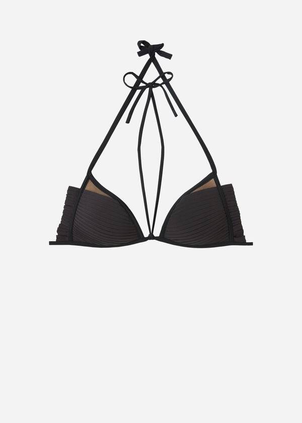 Black Calzedonia Graduated Padded Triangle Tokyo Women's Bikini Tops | USA1751SO