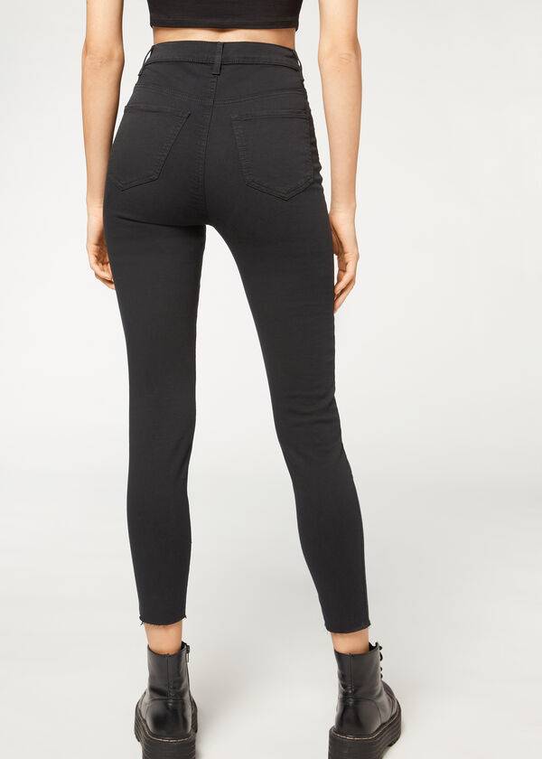 Black Calzedonia High-Waist Skinny Women's Jeans | USA2601AP