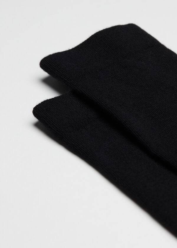 Black Calzedonia Wool and Cotton Men's Long Socks | USA2760ZG