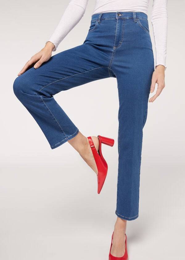 Blue Calzedonia Eco Comfort Women's Jeans | USA2569JJ