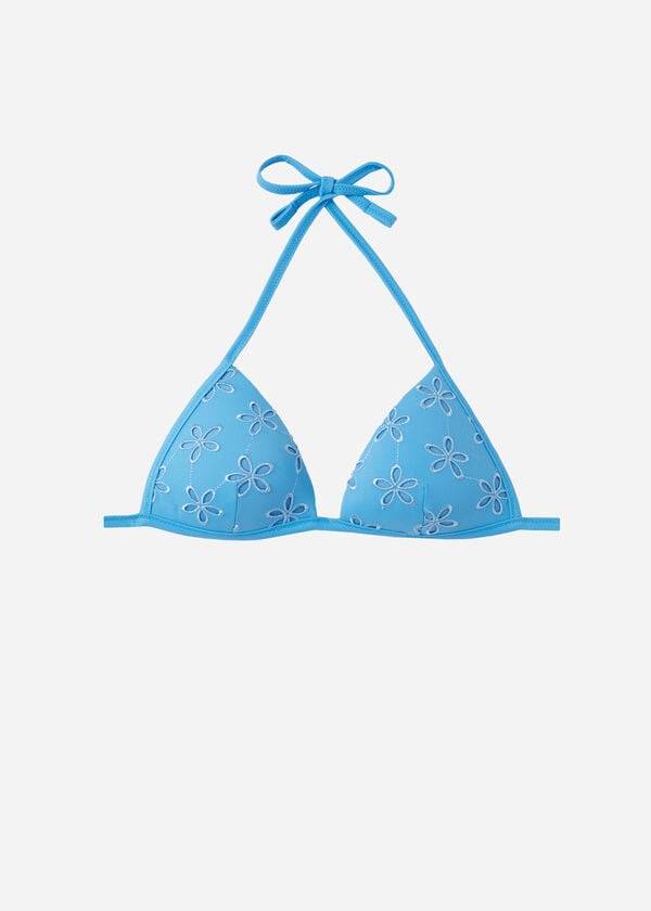 Blue Calzedonia Graduated Padded Triangle Corfù Women's Bikini Tops | USA1741WY