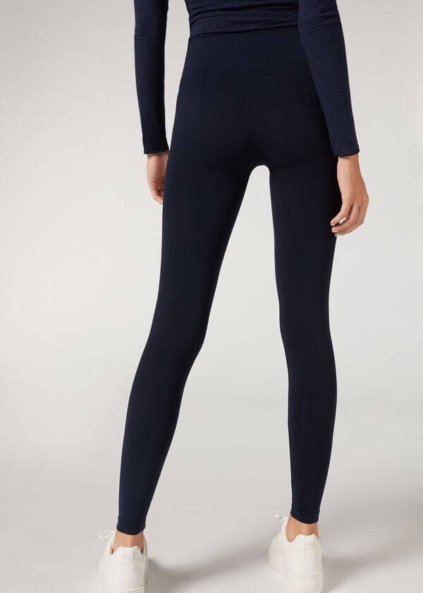 Blue Calzedonia Ultra-Opaque Microfiber Women's Leggings | USA2708WY