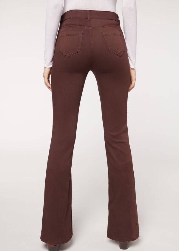 Brown Calzedonia Flared Women's Jeans | USA2596HK