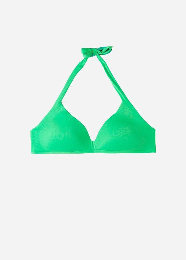 Green Calzedonia Soft Padded Triangle Indonesia Women's Bikini Tops | USA1965KI